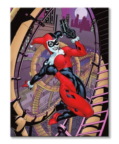 Harley Quinn Rollercoaster - obraz na płótnie
