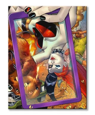 Harley Quinn Selfie - obraz na płótnie