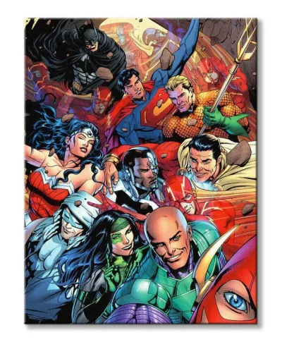Justice League Selfie - obraz na płótnie