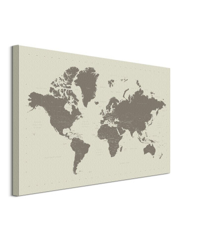 Mapa Świata - obraz na płótnie