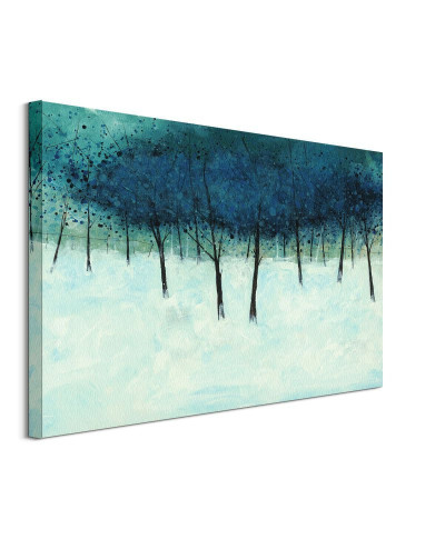 Blue Trees on White - obraz na płótnie