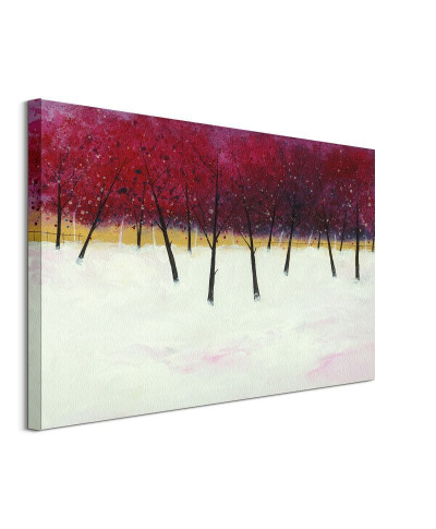 Red Trees on White - obraz na płótnie
