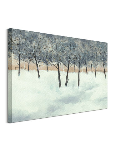 Silver Trees on White - obraz na płótnie