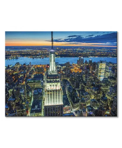 Empire State Building at Night - obraz na płótnie