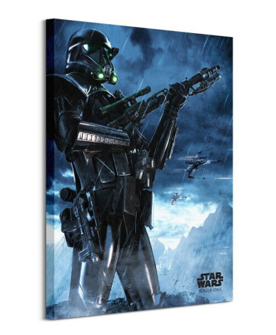 Star Wars Rogue One Death Trooper Rain - obraz na płótnie