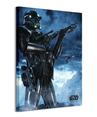 Star Wars Rogue One Death Trooper Rain - obraz na płótnie