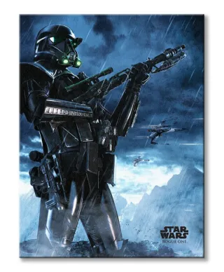 Star Wars Rogue One Death Trooper Rain - obraz na płótnie