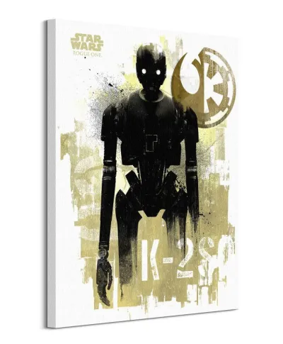 Star Wars Rogue One K-2S0 Grunge - obraz na płótnie