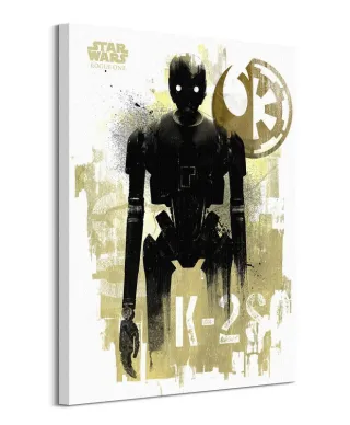 Star Wars Rogue One K-2S0 Grunge - obraz na płótnie