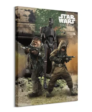 Star Wars Rogue One Pao, Bistan & K-2S0 - obraz na płótnie