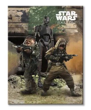 Star Wars Rogue One Pao, Bistan & K-2S0 - obraz na płótnie