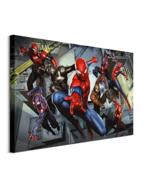 Spider-Man Evolution Skyline - obraz na płótnie