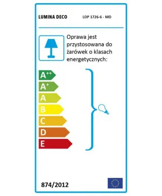 Klasyczny żyrandol - Kryształowy Mosiężny - Alessia W6