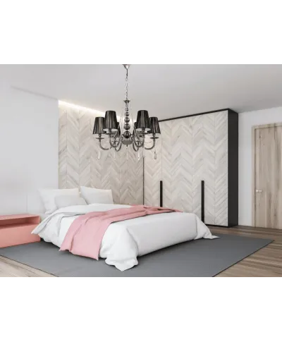 Żyrandol Kryształowy - Klasyczny Czarny Fabione W6