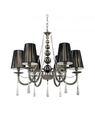 Żyrandol Kryształowy - Klasyczny Czarny Fabione W6