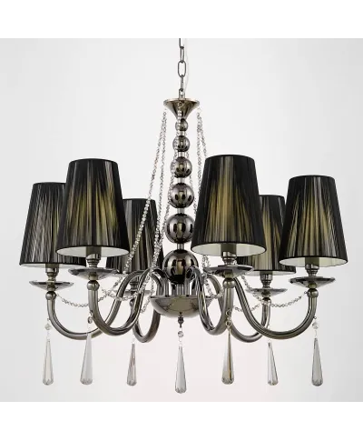 Żyrandol Kryształowy - Klasyczny Czarny Fabione W6