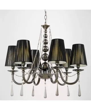 Żyrandol Kryształowy - Klasyczny Czarny Fabione W6