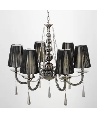 Żyrandol Kryształowy - Klasyczny Czarny Fabione W6