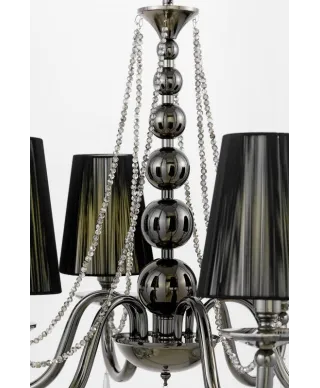 Żyrandol Kryształowy - Klasyczny Czarny Fabione W6