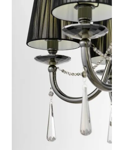 Żyrandol Kryształowy - Klasyczny Czarny Fabione W6