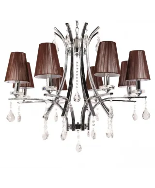 Żyrandol Klasyczny - Kryształowy Brązowy Glamour W8