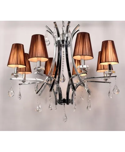 Żyrandol Klasyczny - Kryształowy Brązowy Glamour W8