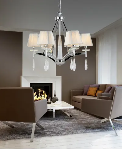 Żyrandol Kryształowy - Klasyczny Chrom Valentina W6