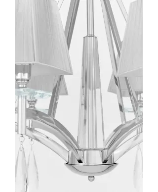 Żyrandol Kryształowy - Klasyczny Chrom Valentina W6