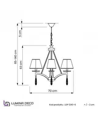Żyrandol Kryształowy - Klasyczny Chrom Valentina W6