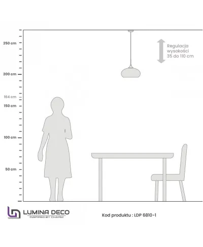 Lampa wisząca skandynawska - Brosso D30 Clear