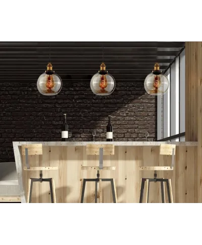 Lampa wisząca - Bursztynowa Loft Navarro