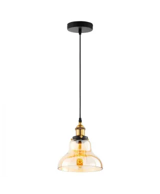 Lampa wisząca - Przezroczysta Bursztynowa - LOFT - Zubi
