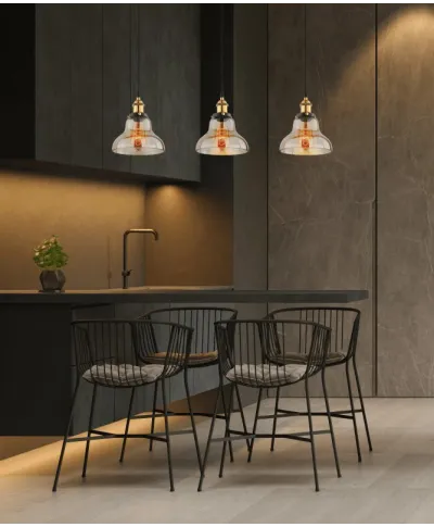 Lampa wisząca - Przezroczysta Bursztynowa - LOFT - Zubi