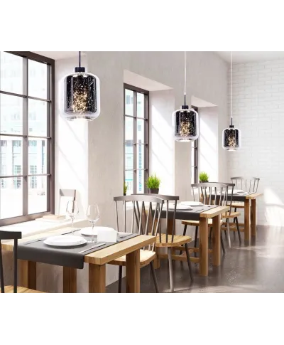 Lampa wisząca - Chromowana Zwis Alacosmo W1