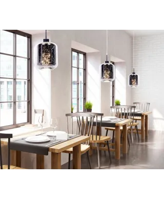 Lampa wisząca - Chromowana Zwis Alacosmo W1