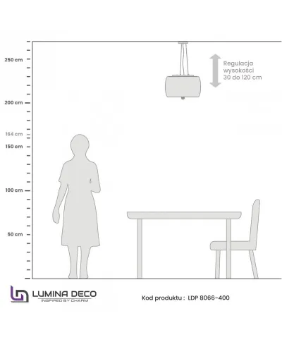 Lampa wisząca - Nowoczesna Tosso D40 Clear