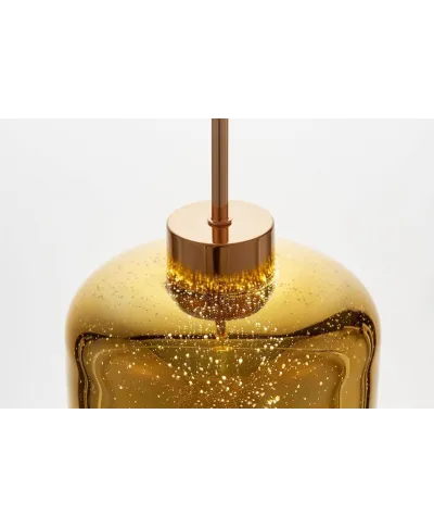 Lampa wisząca - Złota Zwis Alacosmo W1