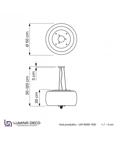 Lampa wisząca - Nowoczesna Tosso D50