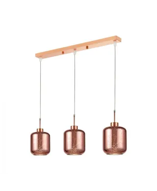 Lampa wisząca Potrójna - Różowe złoto - Alacosmo W3
