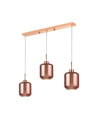 Lampa wisząca Potrójna - Różowe złoto - Alacosmo W3