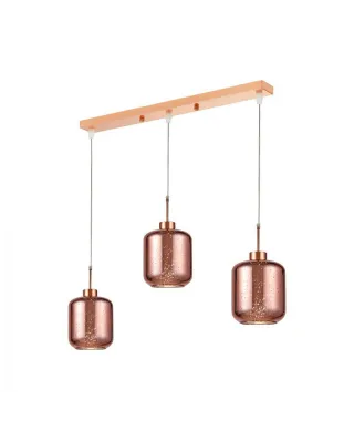 Lampa wisząca Potrójna - Różowe złoto - Alacosmo W3