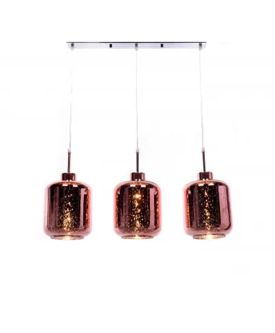 Lampa wisząca Potrójna - Różowe złoto - Alacosmo W3