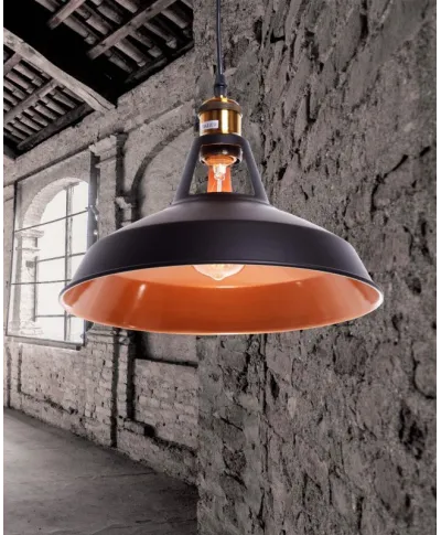 Lampa wisząca - Czarna Loft Zonda