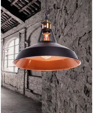 Lampa wisząca - Czarna Loft Zonda