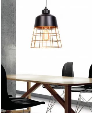 Lampa wisząca - Loft - Industrialna Czarna - Bagsy