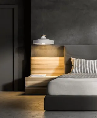 Lampa biała wisząca - Ludor