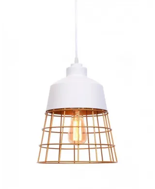 Lampa wisząca - Loft - Industrialna Biała - Bagsy