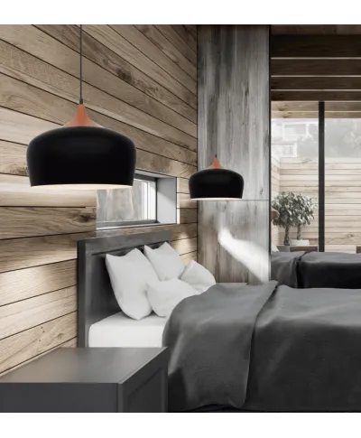 Lampa wisząca skandynawska - Czarna Consi