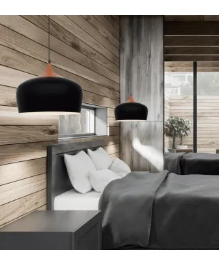 Lampa wisząca skandynawska - Czarna Consi