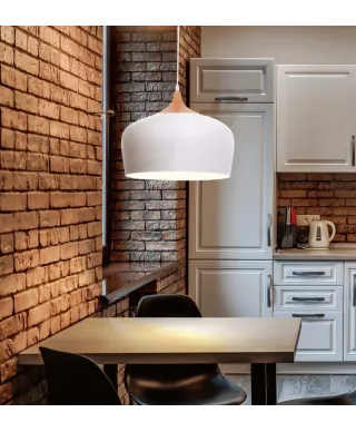 Lampa wisząca skandynawska - Biała Consi